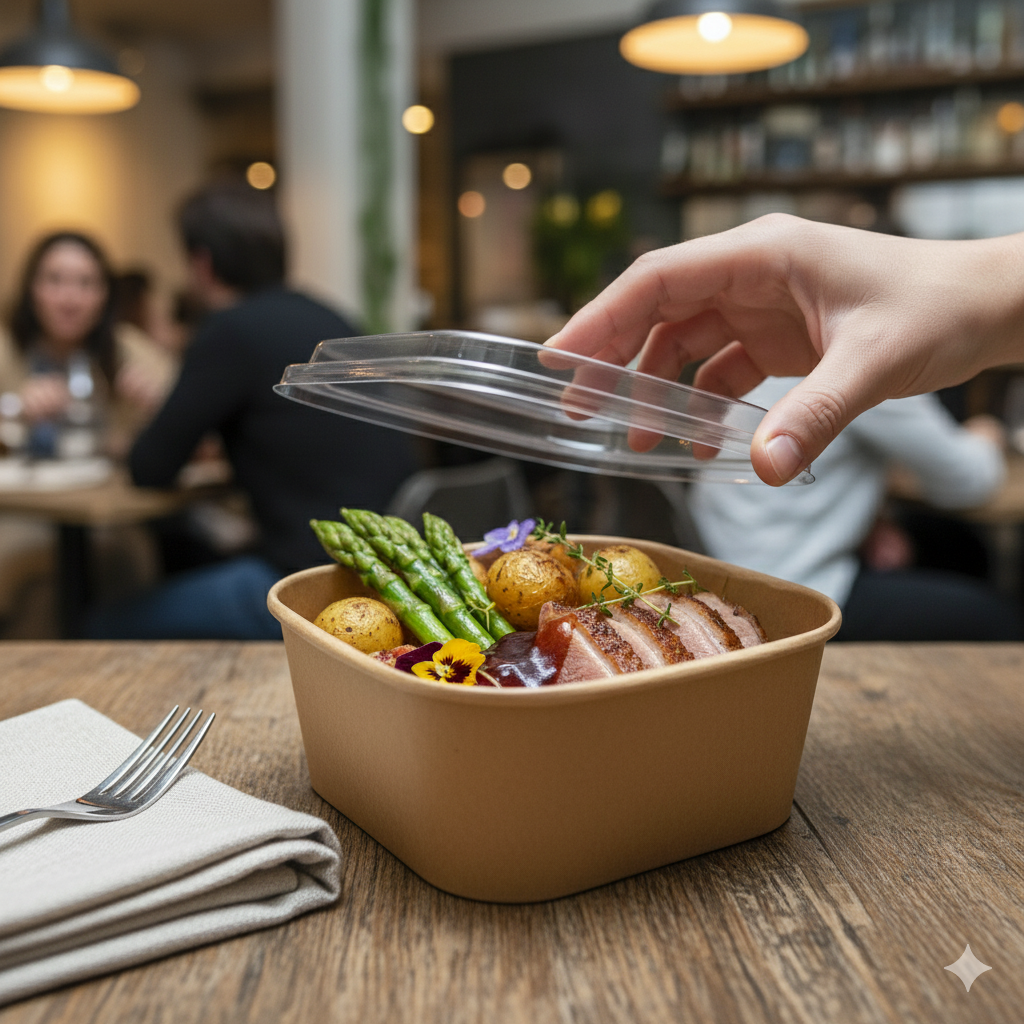 Kraft Square Rectangle Containers
