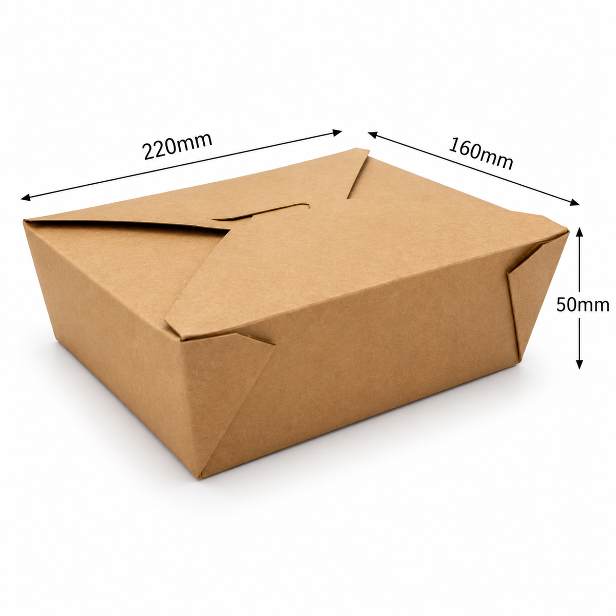 1400ml Kraft Takeaway Box - 200pk