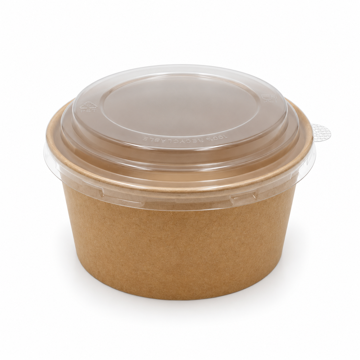 Dome PP Lid - Kraft Bowl D150mm - 300pk