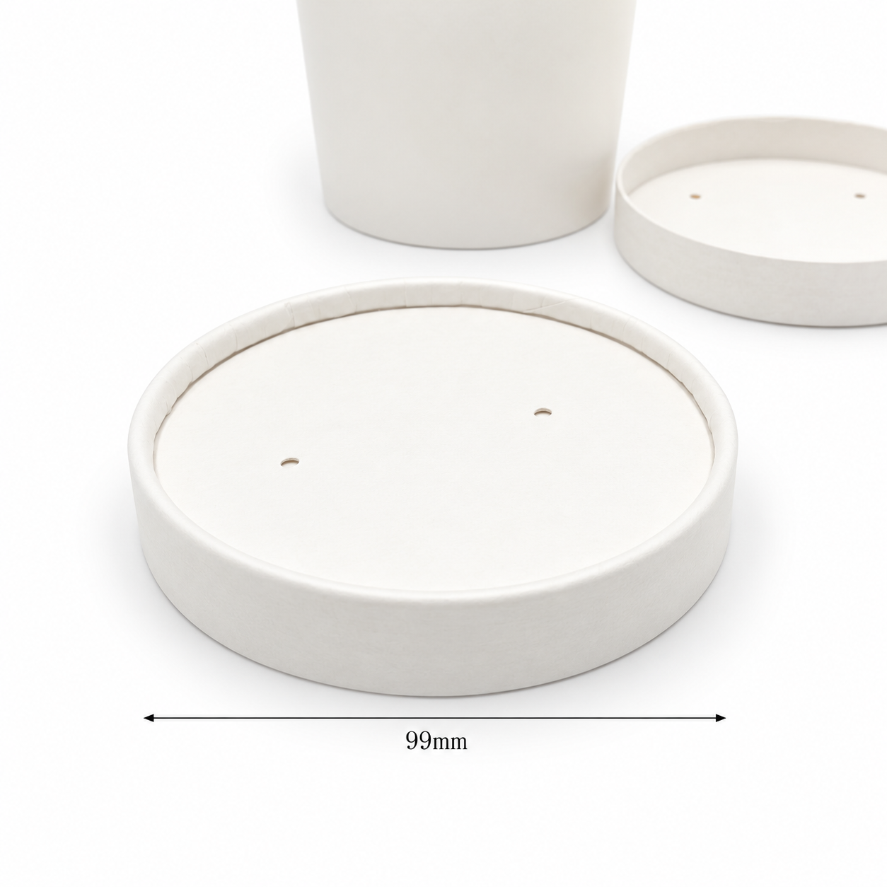 White Paper Lid  16oz Soup container - 500pk