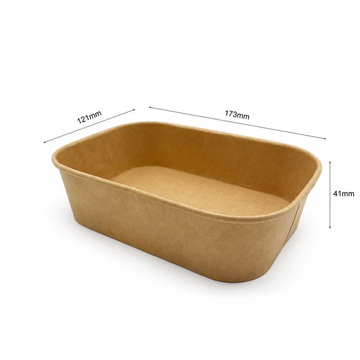 500ml Rectangular V2 Kraft - 300PK