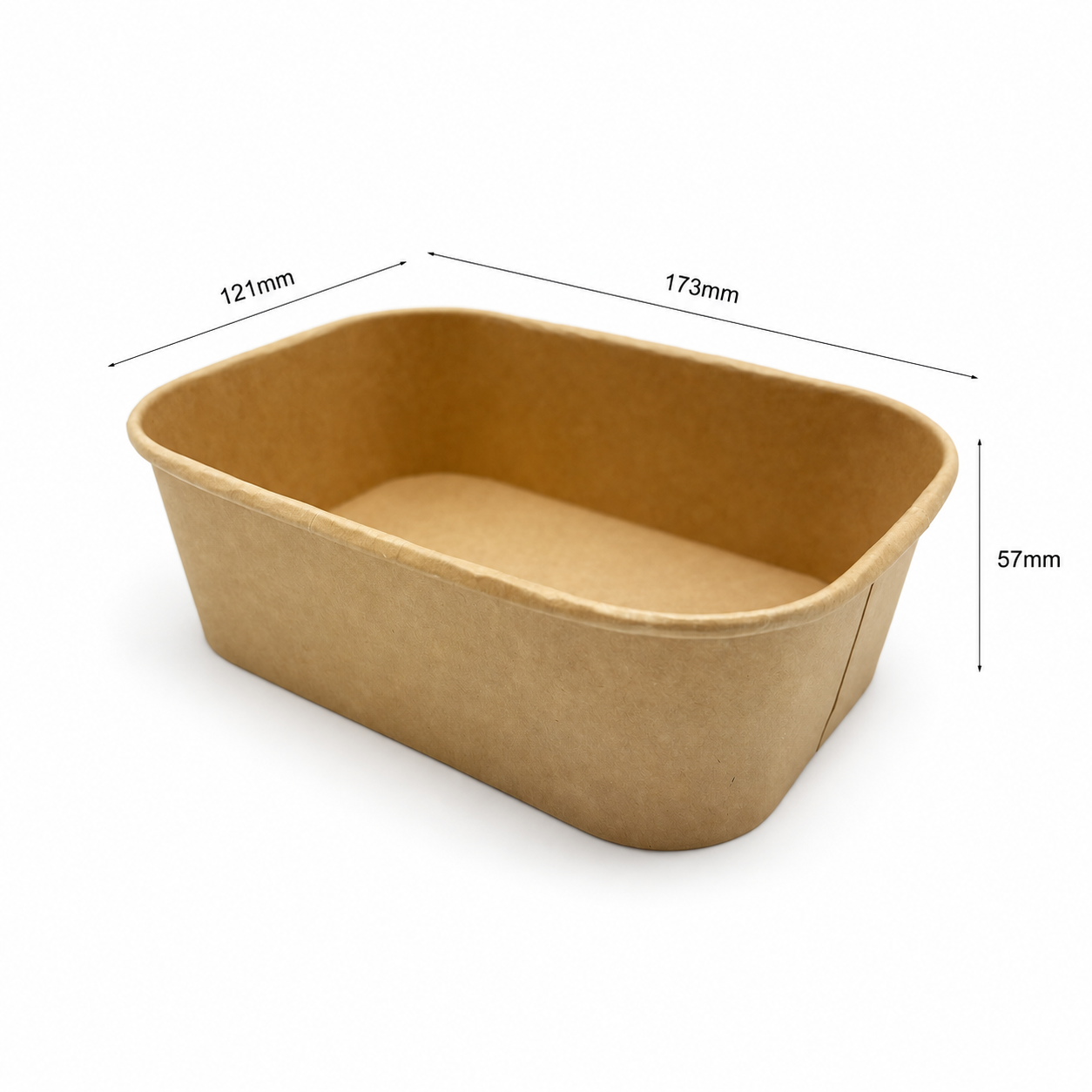 750ml Rectangular V2 Kraft - 300PK