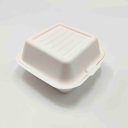 6x6" Bagasse Burger Box - 500pk