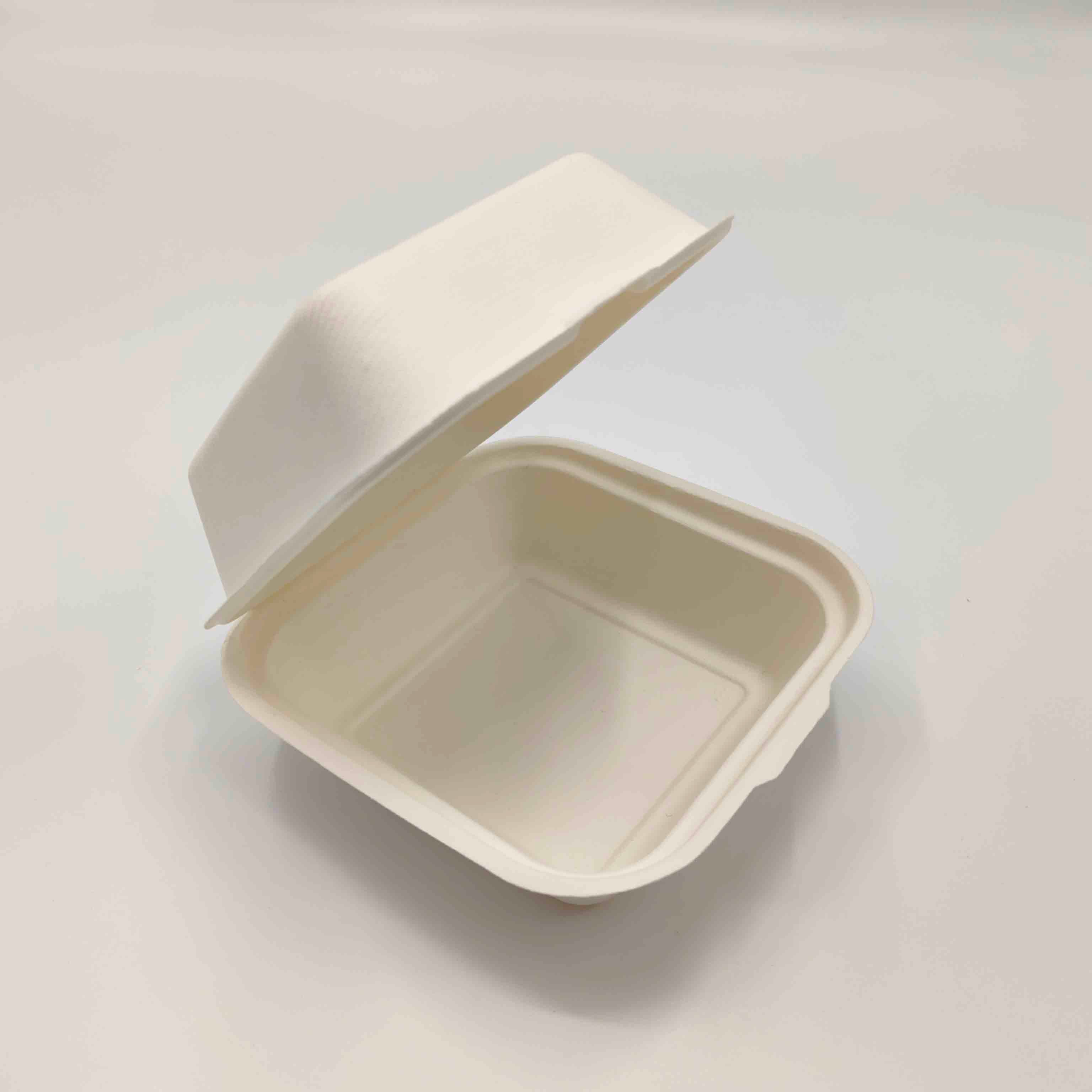 6x6" Bagasse Burger Box - 500pk