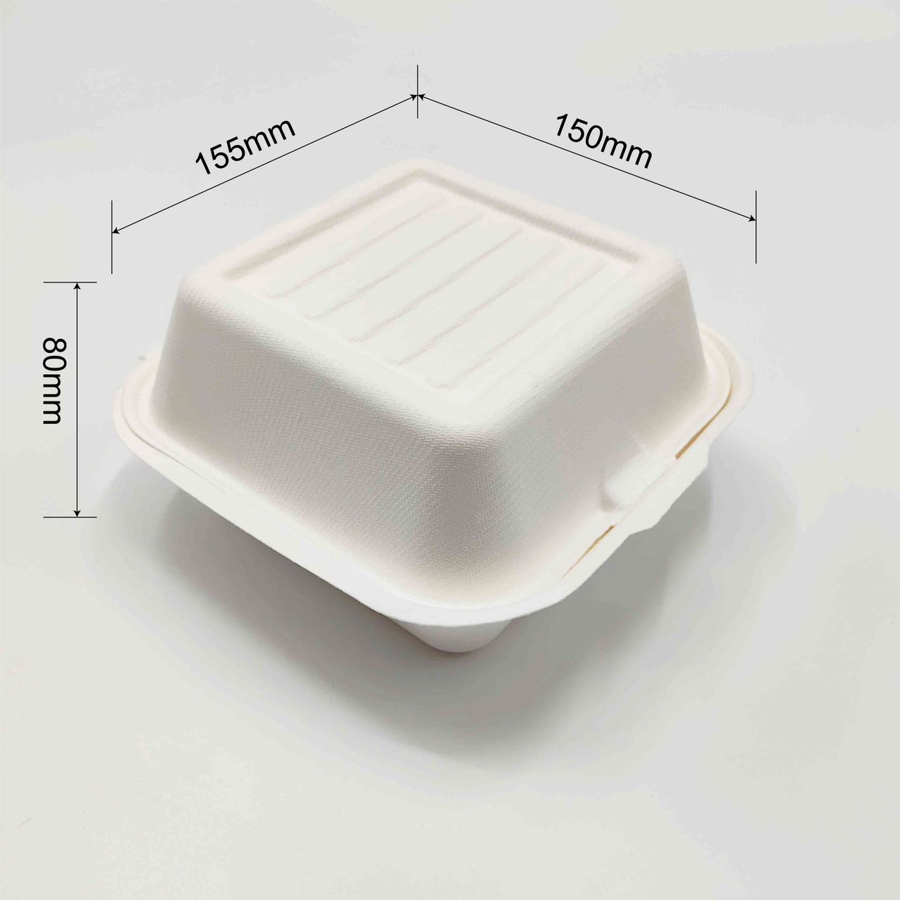 6x6" Bagasse Burger Box - 500pk
