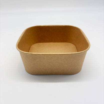 1250ml Square Kraft Container - 300pk