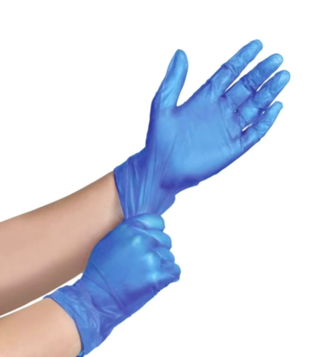 Disposable Blue Vinyl Gloves Large (Pack of 10x100)