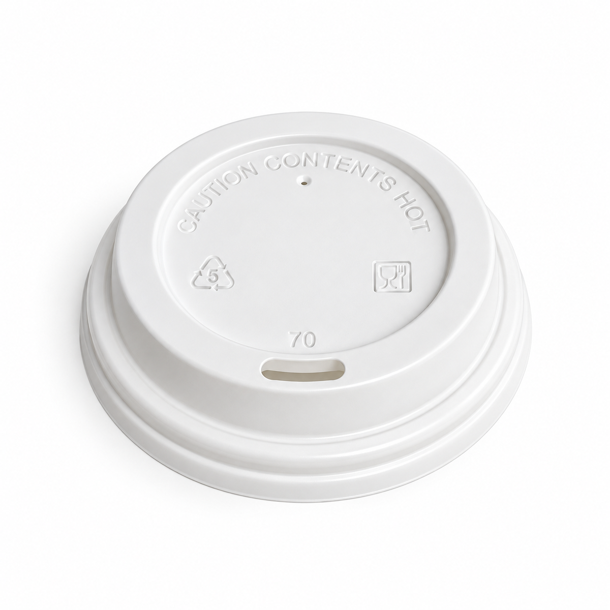 White Domed Sip-Thru Hot Cup Lids 62mm For 4oz -1000pk