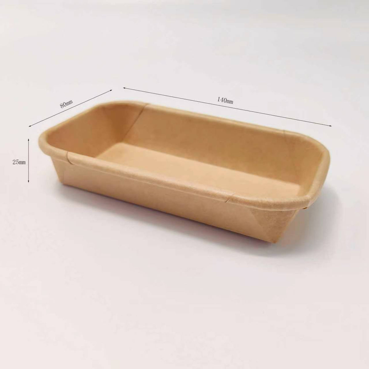 No.0 Kraft Paper Sushi Tray 800 pcs- Disposable Takeaway Packaging