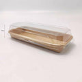 No.2 Clear Anti-Fog PET Lid for Kraft Paper Sushi Tray-Lid Only 600 pcs