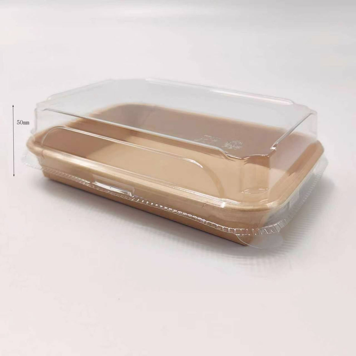 No.5 Clear Anti-Fog PET Lid for Kraft Paper Sushi Tray-Lid Only 600 pcs