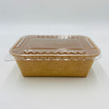 PP Lid - Rectangle Kraft Container - 600pk
