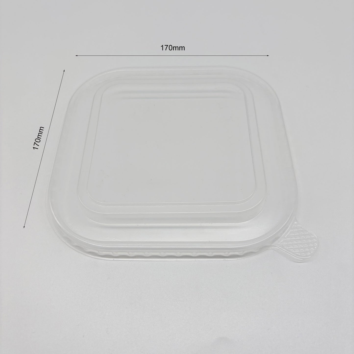 PP Lid-1250ml Square Kraft Container - 300pk