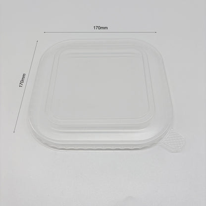 PP Lid-1250ml Square Kraft Container - 300pk