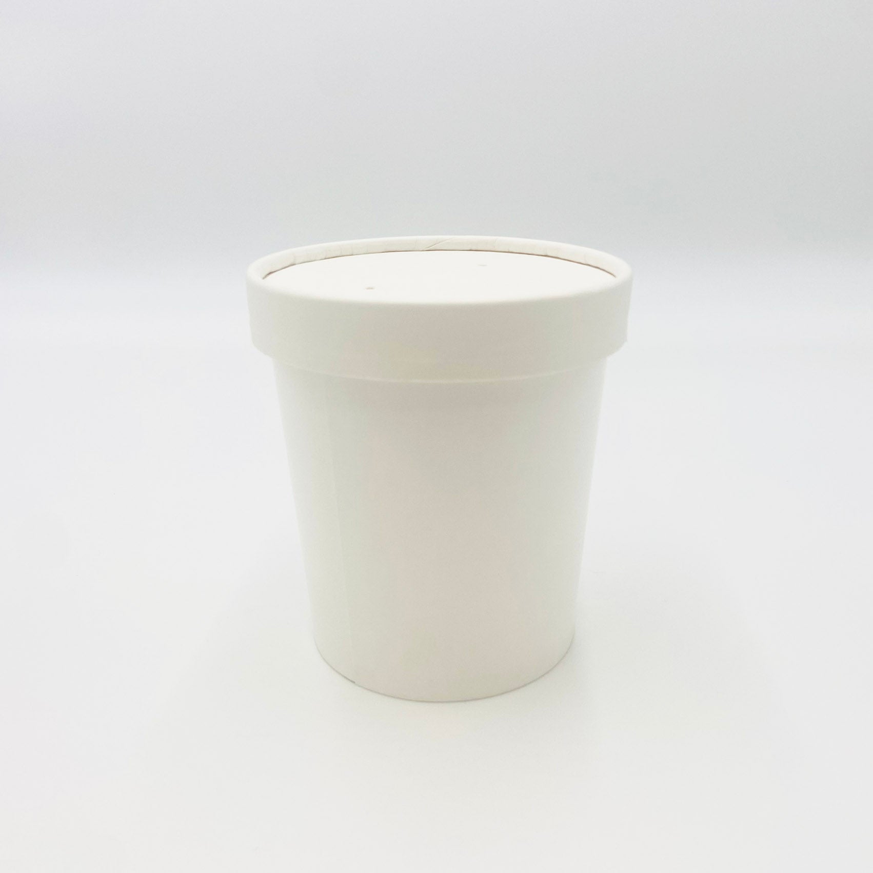 White Paper Lid  16oz Soup container - 500pk
