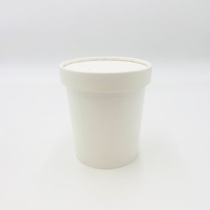 White Paper Lid  16oz Soup container - 500pk