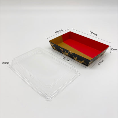 Recyclable Paper Sushi Tray Sushi Box No.3, 15-10 W/LID- 400 sets