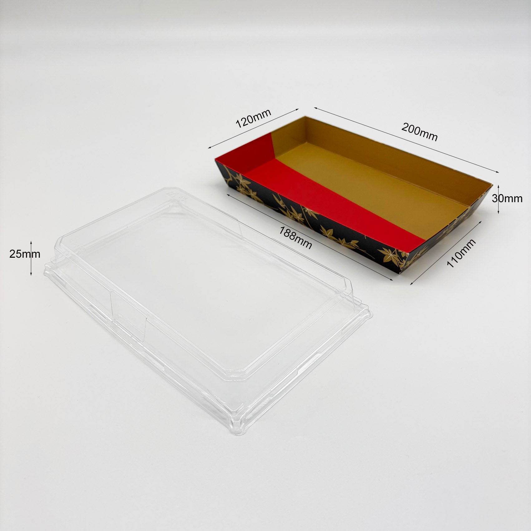 Recyclable Paper Sushi Tray Sushi Box No.7  20-12 W/LID- 400 sets
