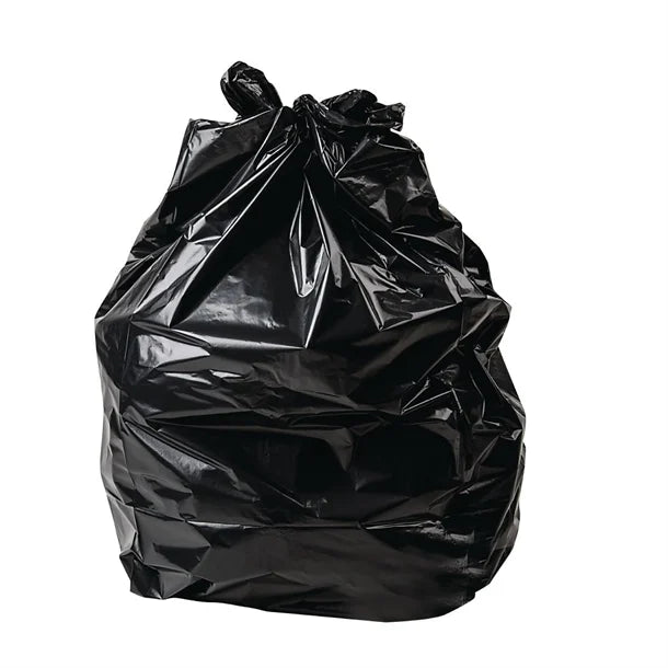 Extra Heavy Duty Bin Bags Black Large 18 X 29 X 39" - 100pk