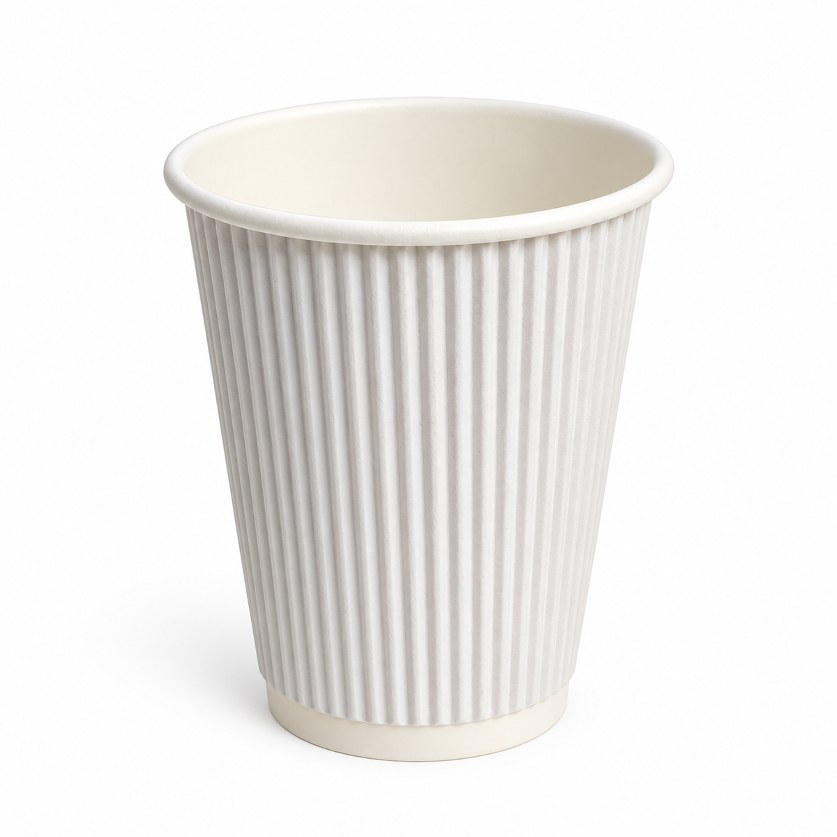 16oz Ripple Wall White Paper Coffee Cups-500pk