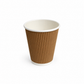 8oz Ripple Wall Kraft Paper Coffee Cups-500pk