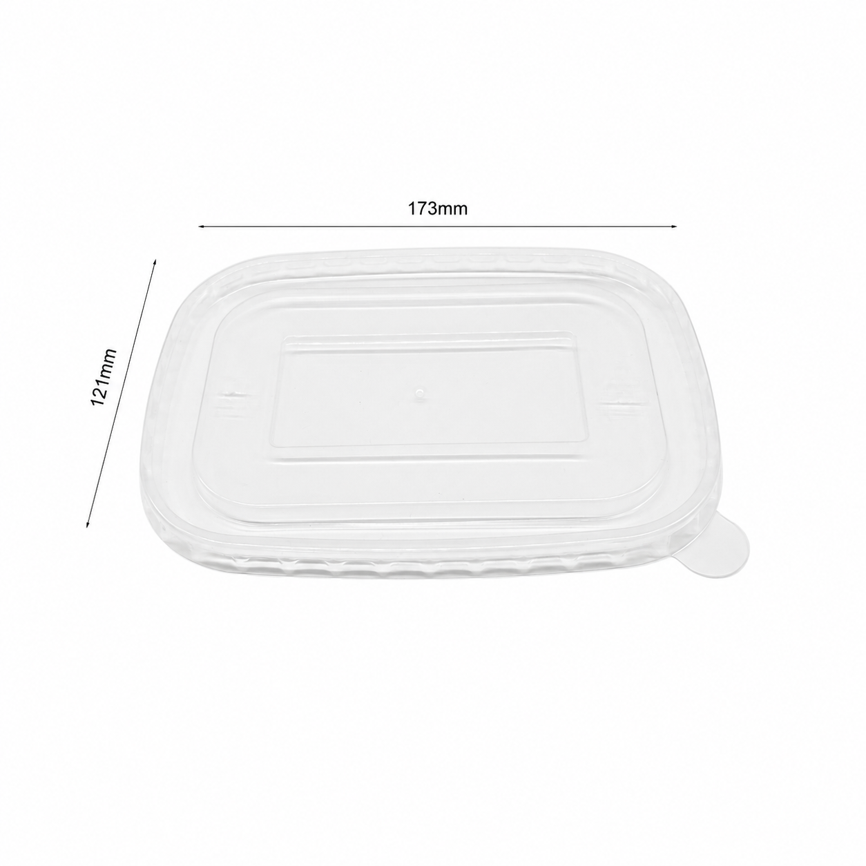 PP Lid-500ml/750ml/1000ml Rectangular Kraft Container V2 - 300pk